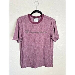 Champion Shirt Mens Size Medium Short Sleeve Crew Neck Burgundy Color Pullover
